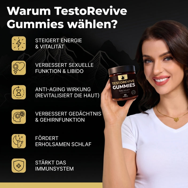 TestoRevive™ | Himalayan Shilajit T-Booster Gummies