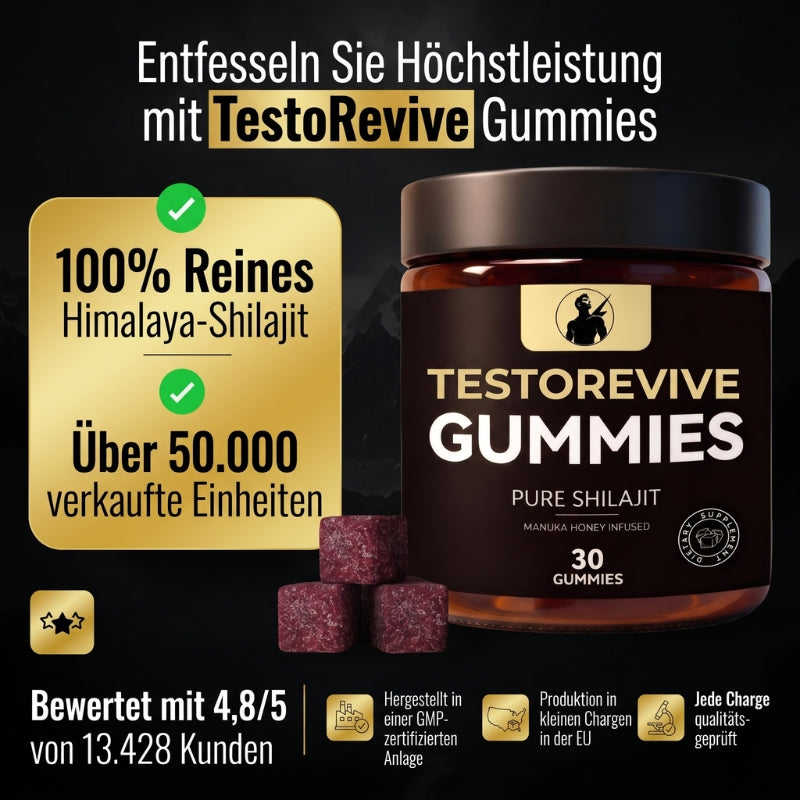 TestoRevive™ | Himalayan Shilajit T-Booster Gummies