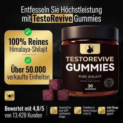TestoRevive™ | Himalayan Shilajit T-Booster Gummies