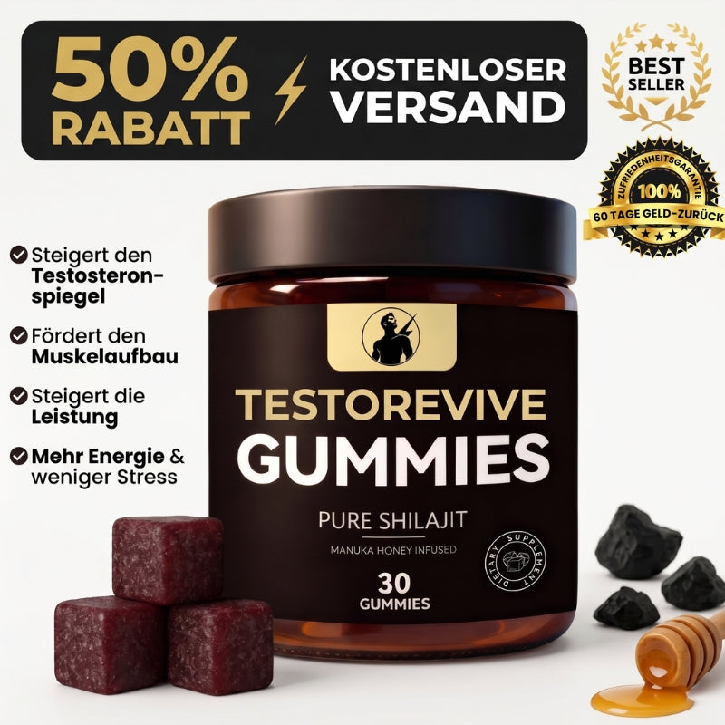 TestoRevive™ | Himalayan Shilajit T-Booster Gummies