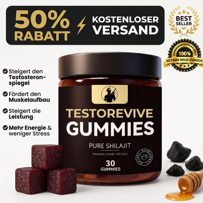 TestoRevive™ | Himalayan Shilajit T-Booster Gummies