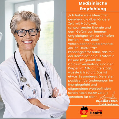 TrueNutra™ | Vitamin D3 + K2 Unterstützung