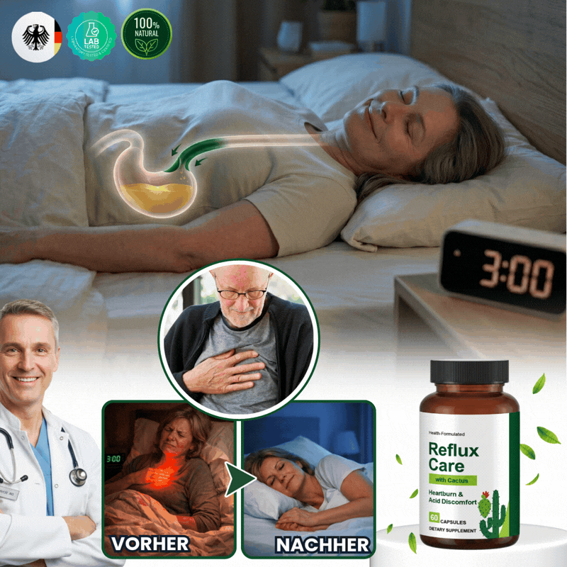 RefluxCare™ | 100% Pflanzlich gegen Sodbrennen