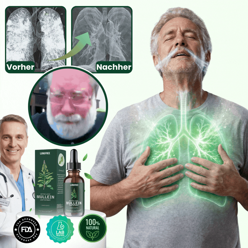 LungFree™ | Königskerzen- und Chlorophyll-Lösung zur Lungenreinigung