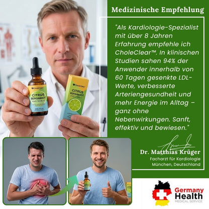 CholeClear™ | 6-in-1 fortschrittliche Herz- und Cholesterin-Unterstützungs-Flüssigtropfen