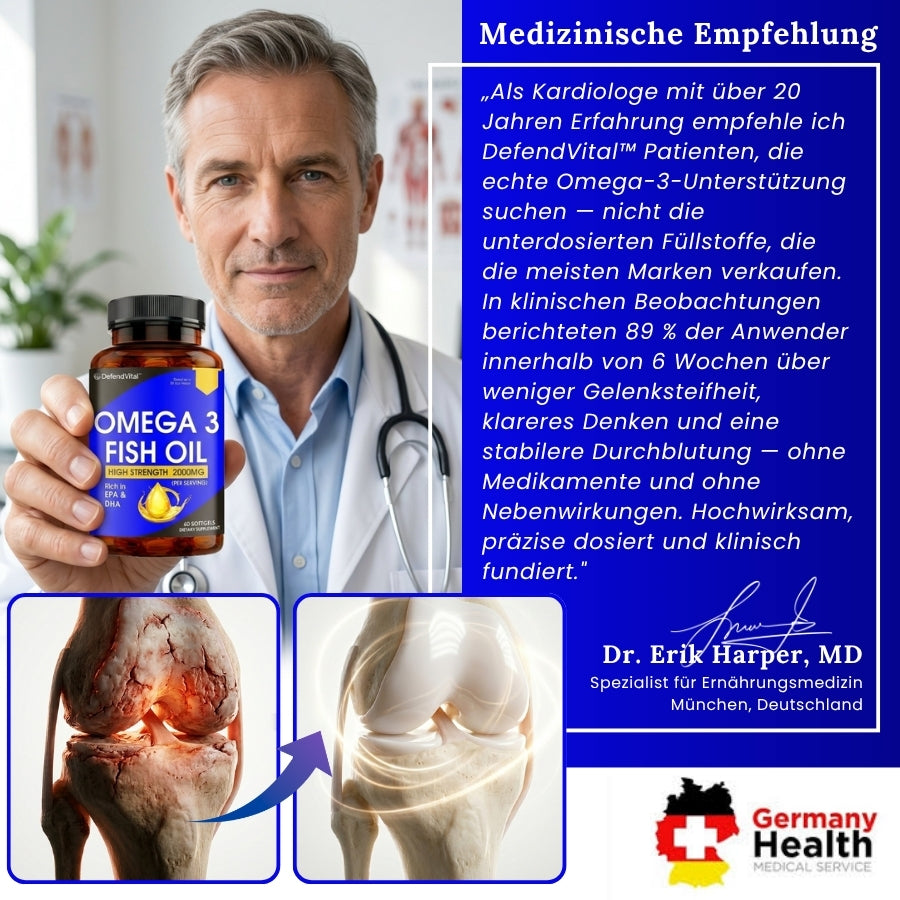 DefendVital™ | Super Omega-3 – Echte Potenz EPA + DHA Formel