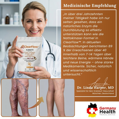 ClearFlow™ | Hochdosierte 4.000 FU Nattokinase Softgel-Kapseln