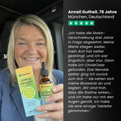 CholeClear™ | 6-in-1 fortschrittliche Herz- und Cholesterin-Unterstützungs-Flüssigtropfen