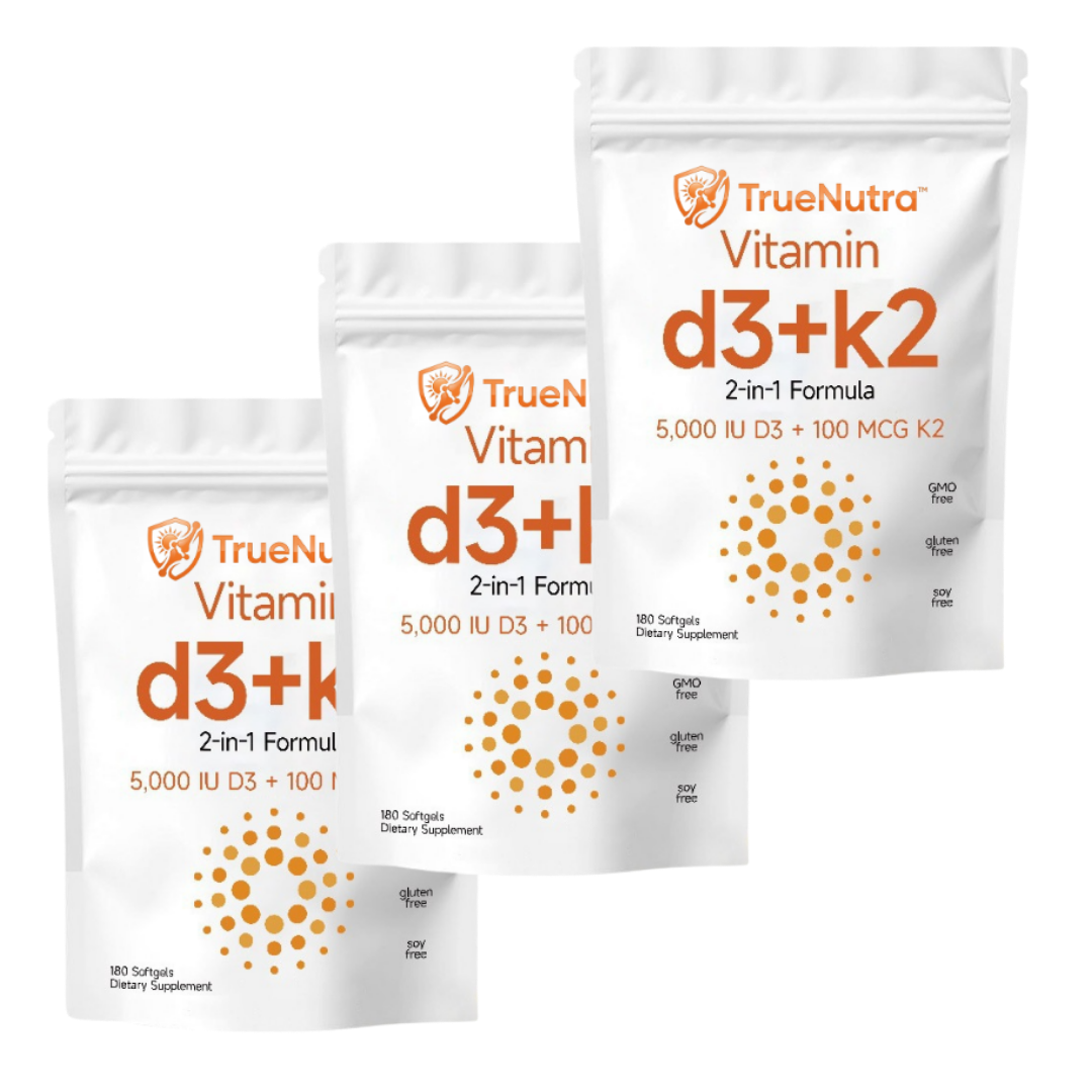 TrueNutra™ | Vitamin D3 + K2 Unterstützung