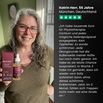 ReNAD+™ | Support-Tropfen zur Linderung von Hüftschmerzen