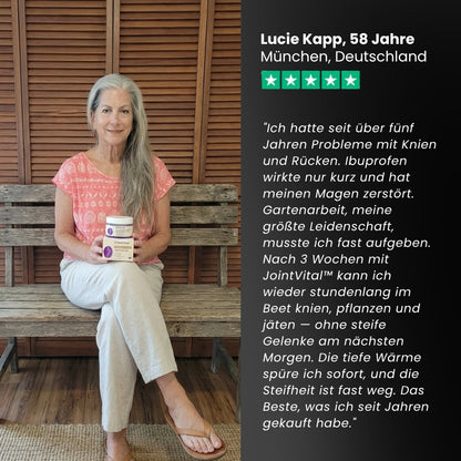 JointVital™ | Lila Gel zur Linderung von Gelenkschmerzen