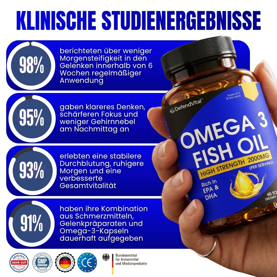 DefendVital™ | Super Omega-3 – Echte Potenz EPA + DHA Formel