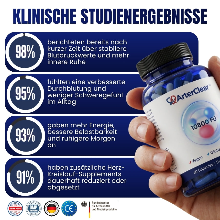 ArterClear™ | Klinische 10.800 FU Nattokinase-Kapseln