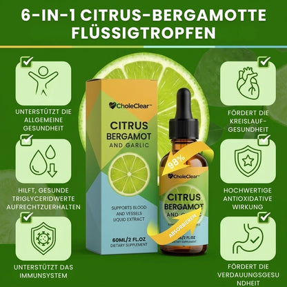 CholeClear™ | 6-in-1 fortschrittliche Herz- und Cholesterin-Unterstützungs-Flüssigtropfen