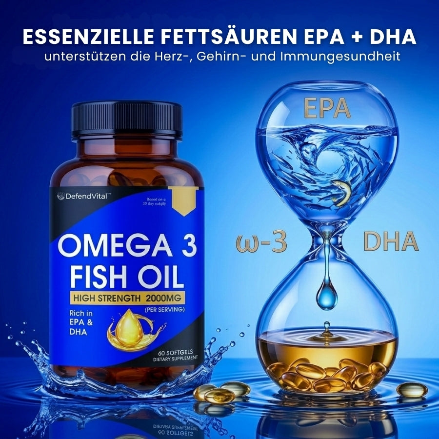 DefendVital™ | Super Omega-3 – Echte Potenz EPA + DHA Formel