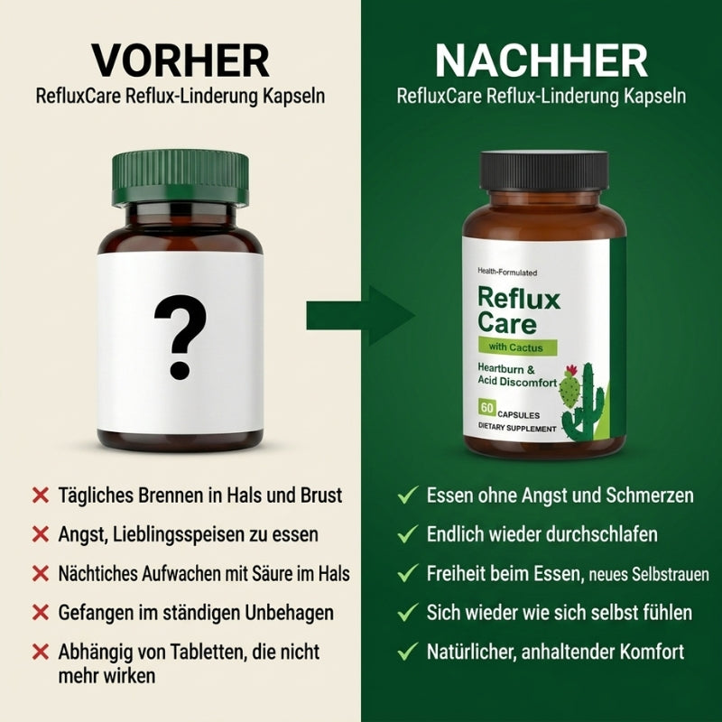 RefluxCare™ | 100% Pflanzlich gegen Sodbrennen