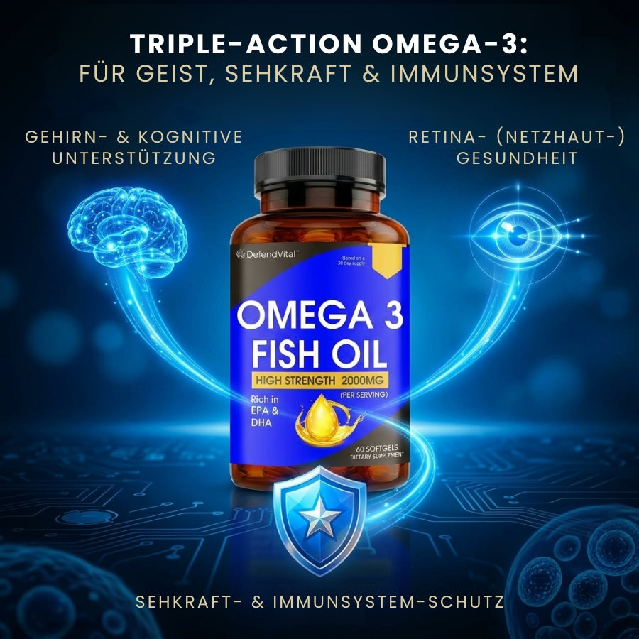 DefendVital™ | Super Omega-3 – Echte Potenz EPA + DHA Formel