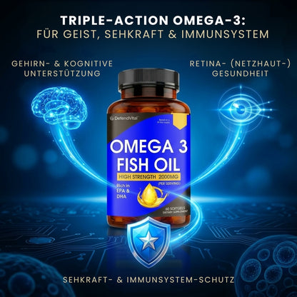 DefendVital™ | Super Omega-3 – Echte Potenz EPA + DHA Formel