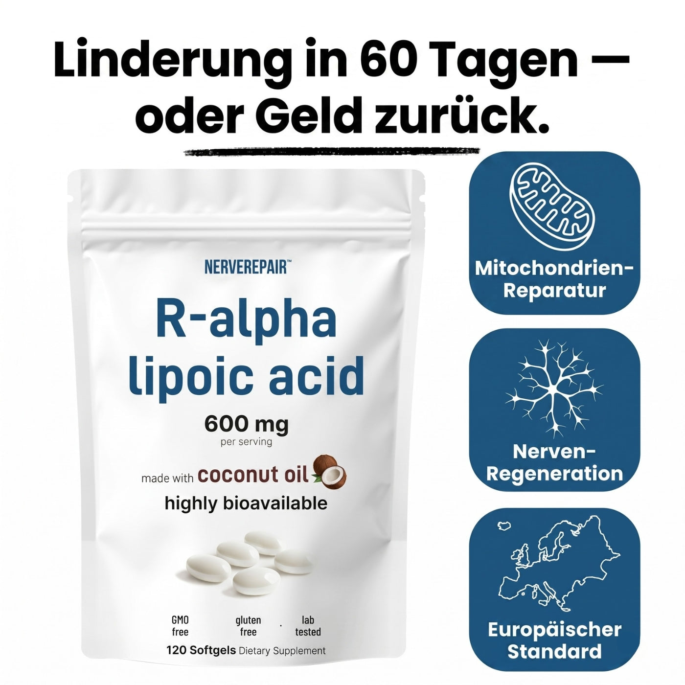 NerveRepair™ | 600mg R-ALA bei Neuropathie