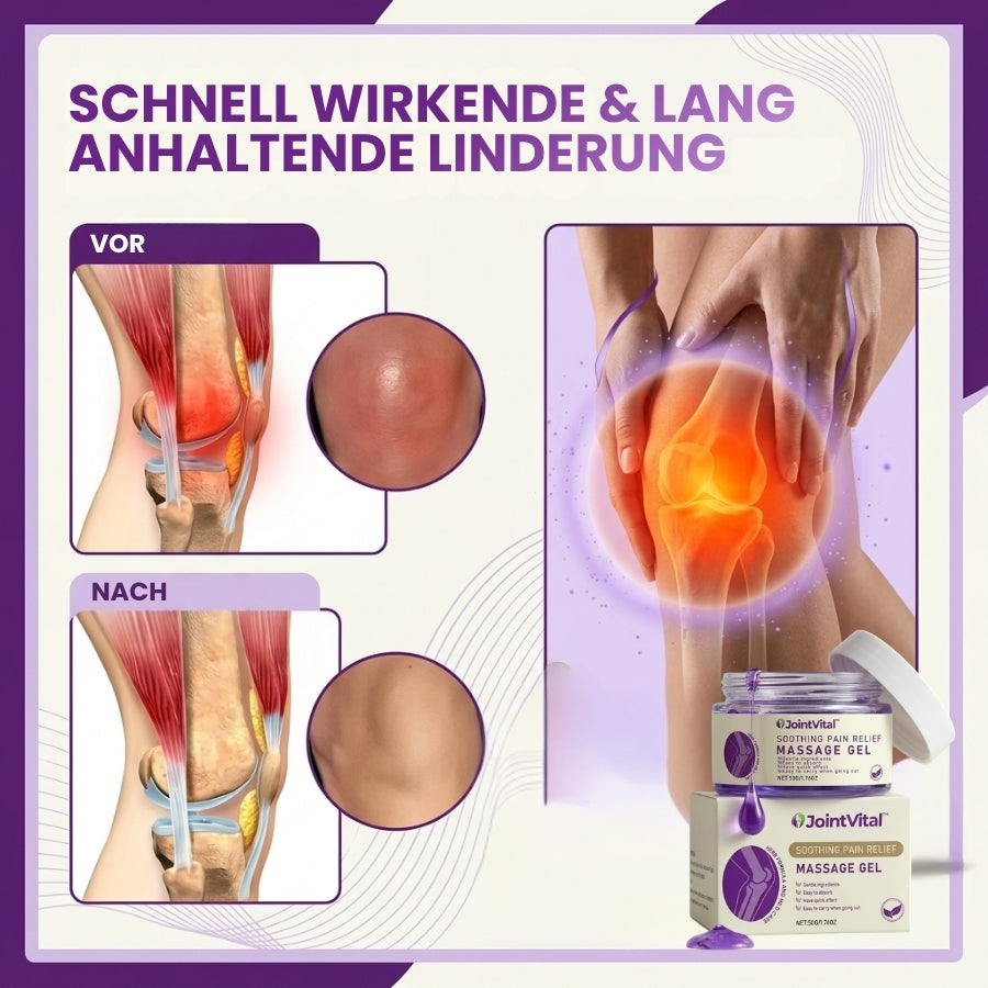 JointVital™ | Lila Gel zur Linderung von Gelenkschmerzen