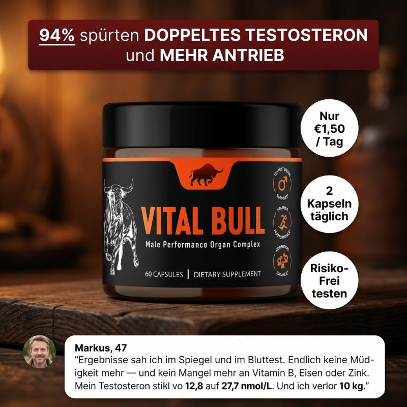 VitalBull™ | Der T-Booster, den Wikinger vor jeder Schlacht aßen