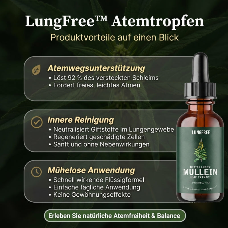 LungFree™ | Königskerzen- und Chlorophyll-Lösung zur Lungenreinigung