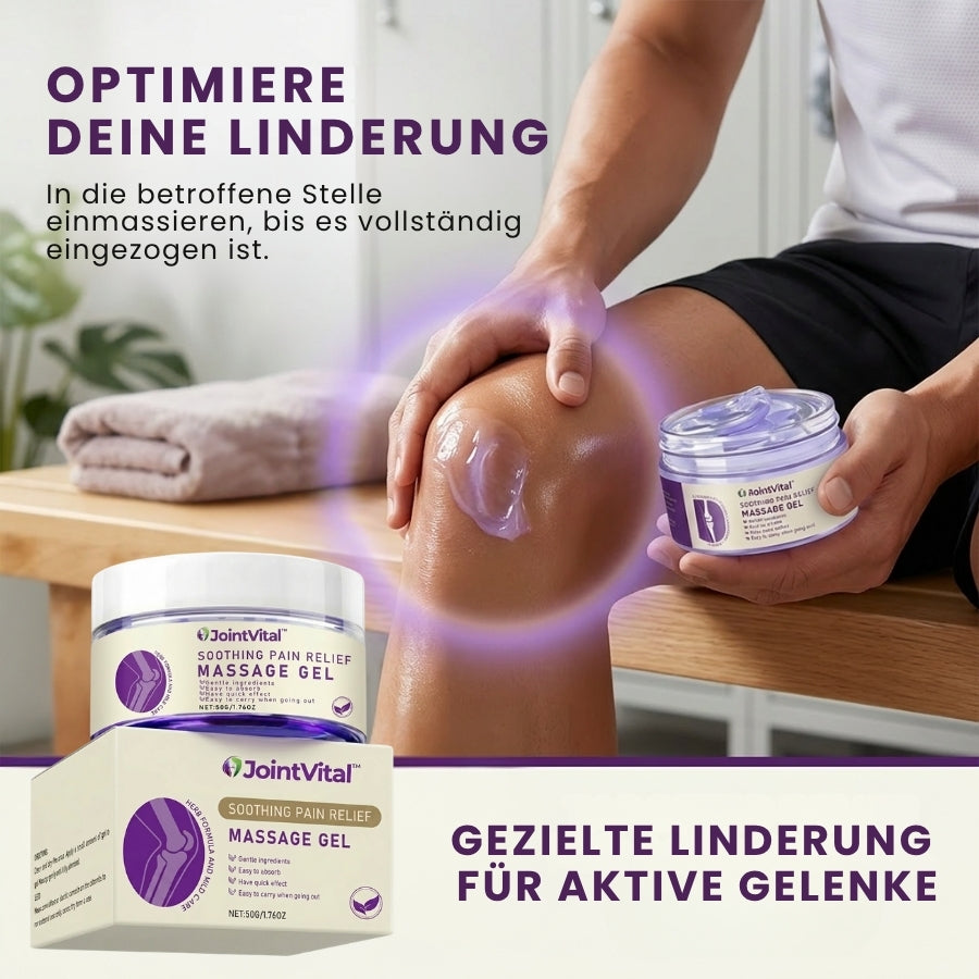 JointVital™ | Lila Gel zur Linderung von Gelenkschmerzen