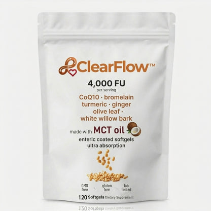 ClearFlow™ | Hochdosierte 4.000 FU Nattokinase Softgel-Kapseln
