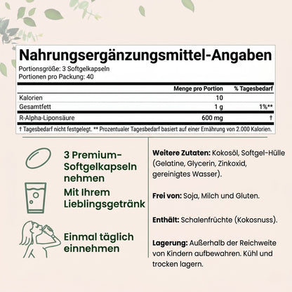 NerveRepair™ | 600mg R-ALA bei Neuropathie