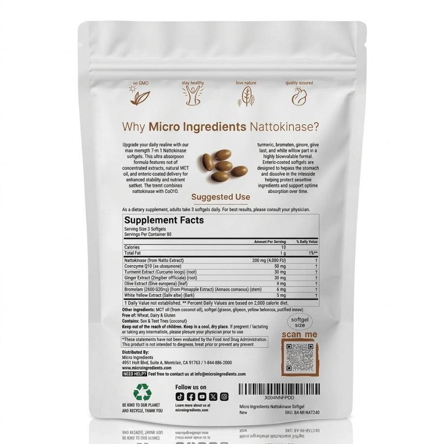ClearFlow™ | Hochdosierte 4.000 FU Nattokinase Softgel-Kapseln