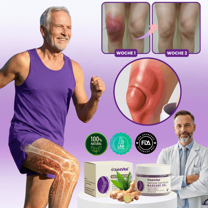 JointVital™ | Lila Gel zur Linderung von Gelenkschmerzen