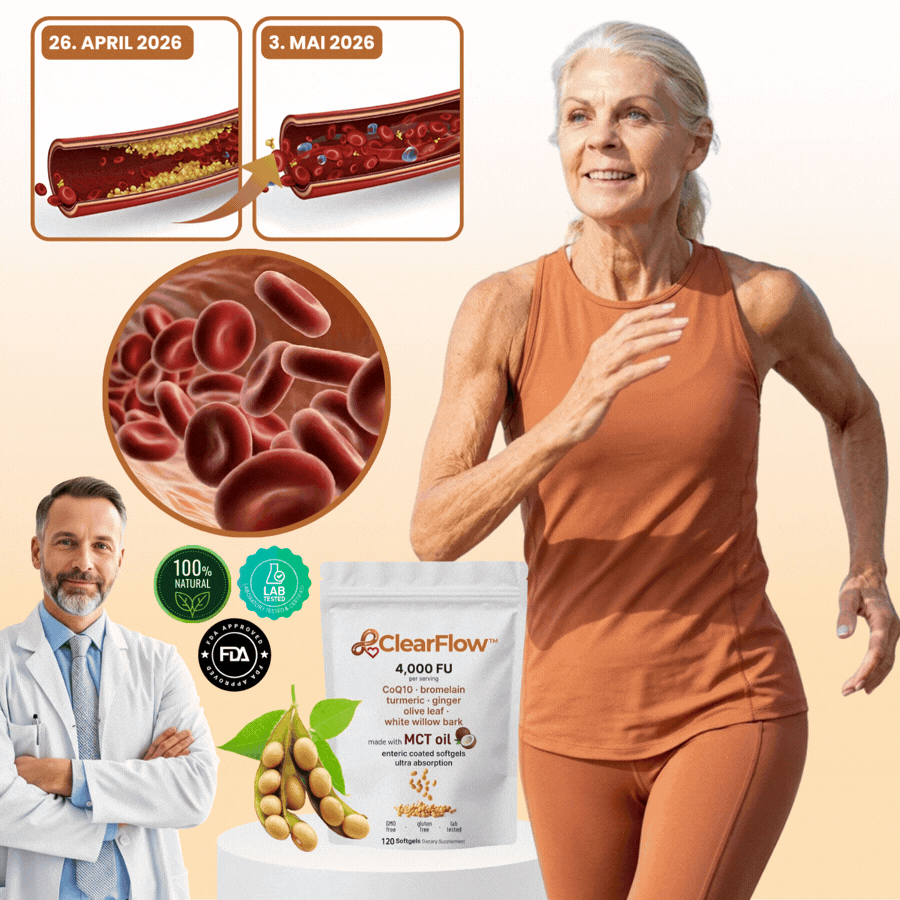 ClearFlow™ | Hochdosierte 4.000 FU Nattokinase Softgel-Kapseln